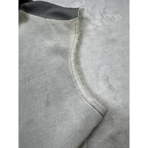 GoSilk Go By GoSilk Ombre Washable Silk Dress Gray Beige Size L Minimalist Luxe - Picture 5 of 9